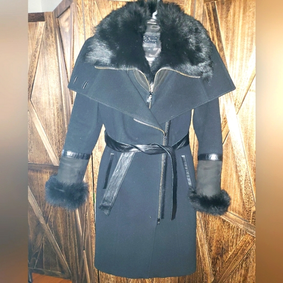 Mackage isabel shearling trim coat Clearance